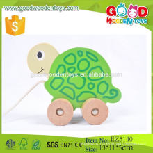 Yunhe Good Wooden Toys Top Quality Pulling Car Wooden Animal Toy